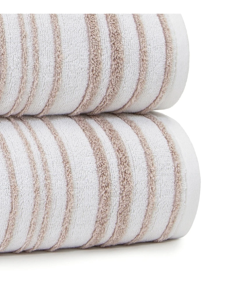 Cassadecor Urbane Stripe Cotton Hand Towel, 18" x 28"