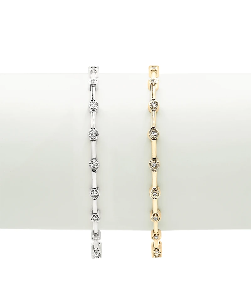 Diamond Bar Link Bracelet (1/2 ct. t.w.) 10k Gold
