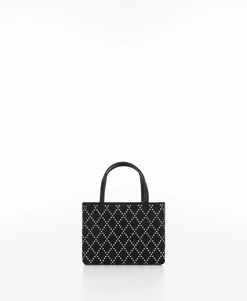 Mango Women's Rhinestone Rhombus Bag