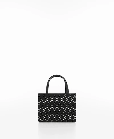 Mango Women's Rhinestone Rhombus Bag
