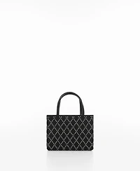 Mango Women's Rhinestone Rhombus Bag
