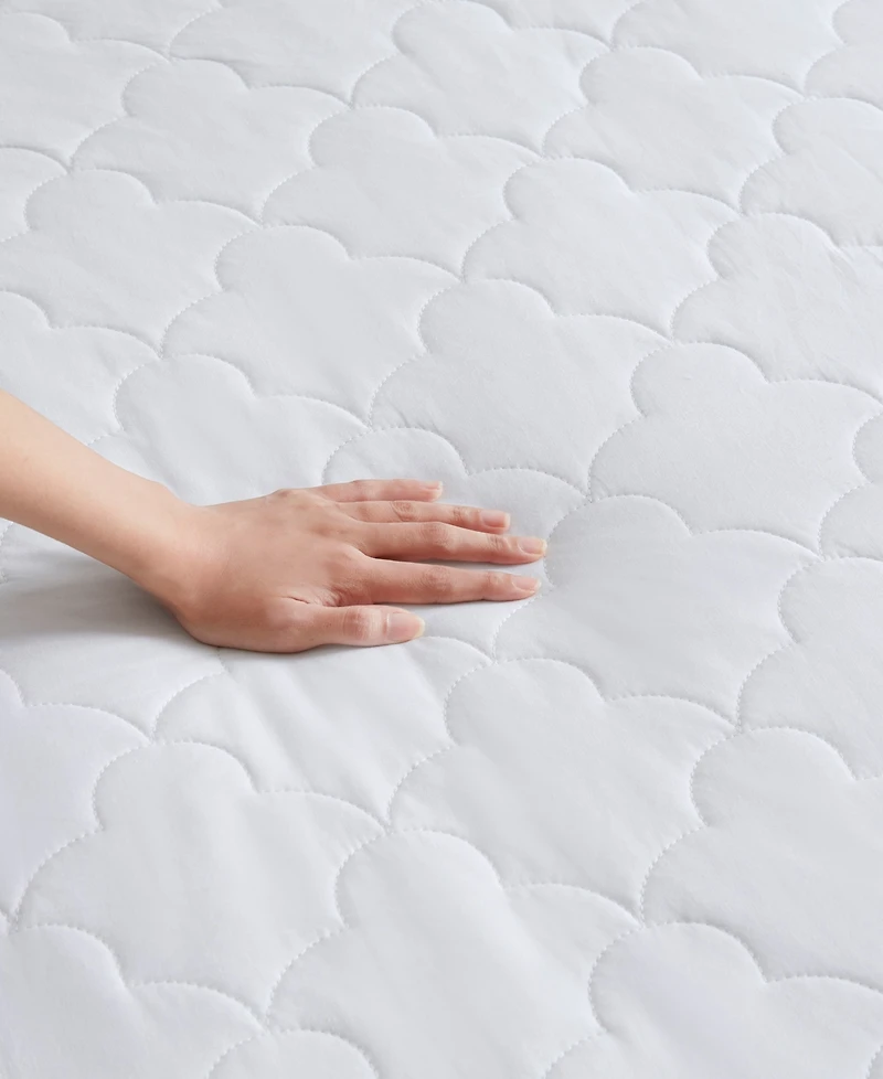 Madison Park All Natural Cotton Percale Quilted Mattress Pad