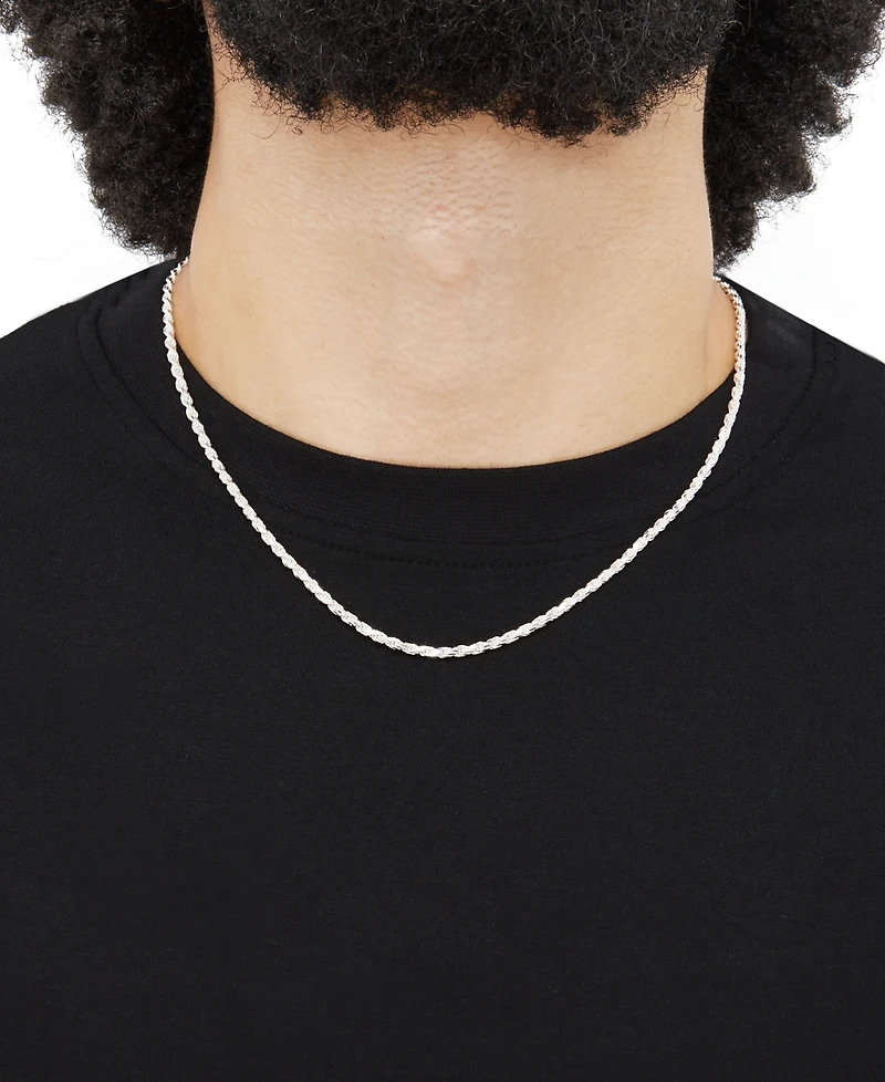 Rope Link 20" Chain Necklace in Sterling Silver
