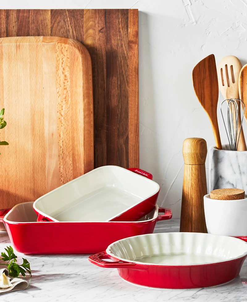 Staub Ceramic 3-Piece Mixed Baking Dish Set