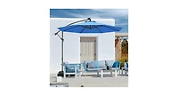 10 Feet Patio Outdoor Sunshade Hanging Umbrella without Weight Base