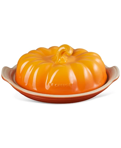 Le Creuset Glazed Stoneware Figural Pumpkin Butter Dish