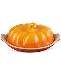 Le Creuset Glazed Stoneware Figural Pumpkin Butter Dish