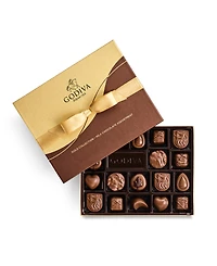 Godiva Assorted Milk Chocolate Gold-Tone Gift Box, 18 Pieces