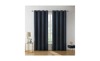Hlc.me Sawyer Premium Luxurious Lush Velvet Soft Light Filtering Grommet Window Curtains