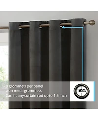 Hlc.me Sawyer Premium Luxurious Lush Velvet Soft Light Filtering Grommet Window Curtains
