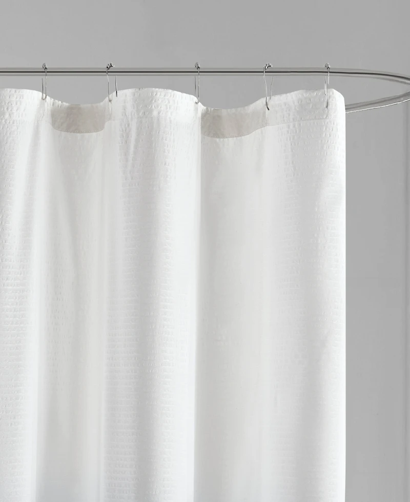 Madison Park Ara Ombre Printed Seersucker Shower Curtain, 72" x