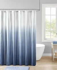 Madison Park Ara Ombre Printed Seersucker Shower Curtain, 72" x