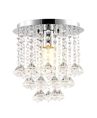 Jonathan Y Lillibet Traditional Transitional Iron Led Semi Flush Mount