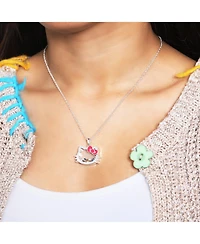 Hello Kitty Silver Plated Shaker Pendant Necklace, 18''