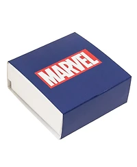 Marvel Spider-Man Mens Double-Wrap Woven Stainless Steel Pendant Bracelet