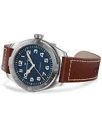 Hamilton Men's Swiss Automatic Khaki Field Expedition Leather Strap Watch 41mm