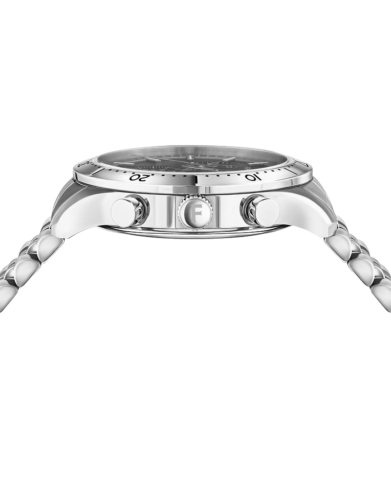 Salvatore Ferragamo Men's Swiss Chronograph Master Stainless Steel Bracelet Watch 43mm