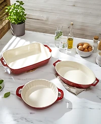 Staub Ceramic 3-Piece Mixed Baking Dish Set