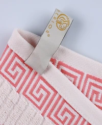 Superior Athens Cotton with Greek Scroll and Floral Pattern Assorted, 6 Piece Bath Towel Set