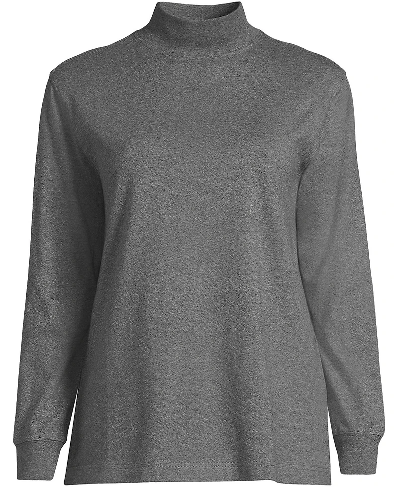 Lands' End Women's Long Sleeve Super T Mock Tee