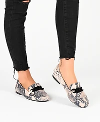 Journee Collection Women's Cordell Chain Detail Loafers