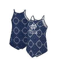 Women's Colosseum x Wrangler Navy Distressed Notre Dame Fighting Irish Bandana Tank Top