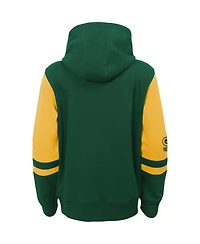 Big Boys Green Bay Packers Colorblock Full-Zip Hoodie