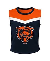 Big Girls Navy Chicago Bears Spirit Two-Piece Cheerleader Set