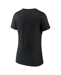 Women's Fanatics Black Iowa Hawkeyes Basic Arch V-Neck T-shirt