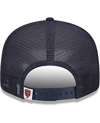 Youth Boys and Girls New Era Navy Chicago Bears Alternate Logo Main Trucker 9FIFTY Snapback Hat