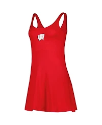 Women's ZooZatz Red Wisconsin Badgers Logo Scoop Neck Dress