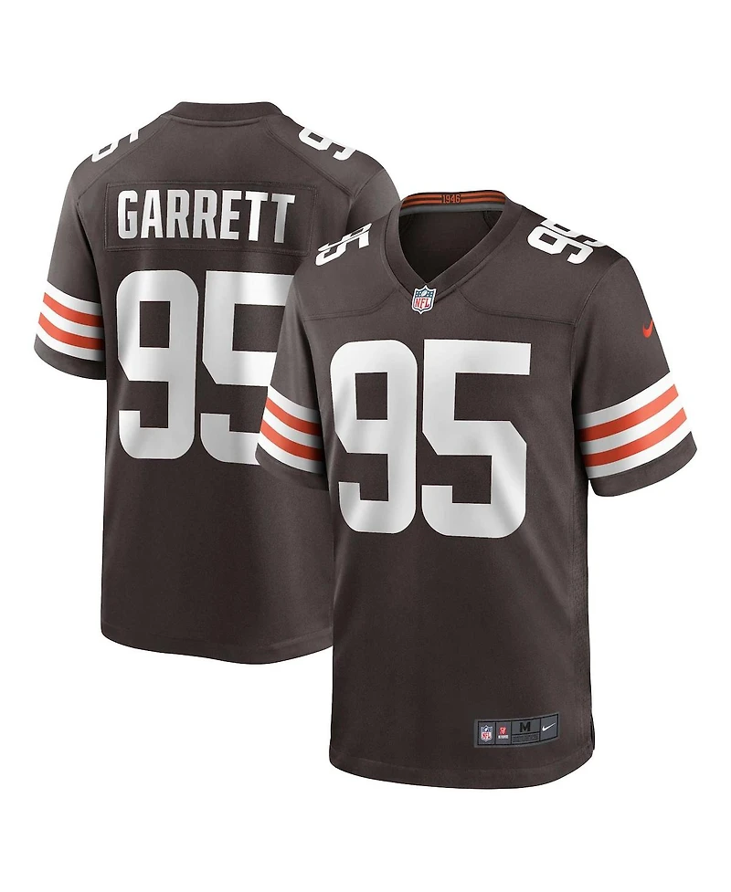 Men's Nike Myles Garrett Brown Cleveland Browns Game Jersey