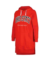 Women's Gameday Couture Scarlet Ohio State Buckeyes Take a Knee Raglan Hooded Sweatshirt Dress