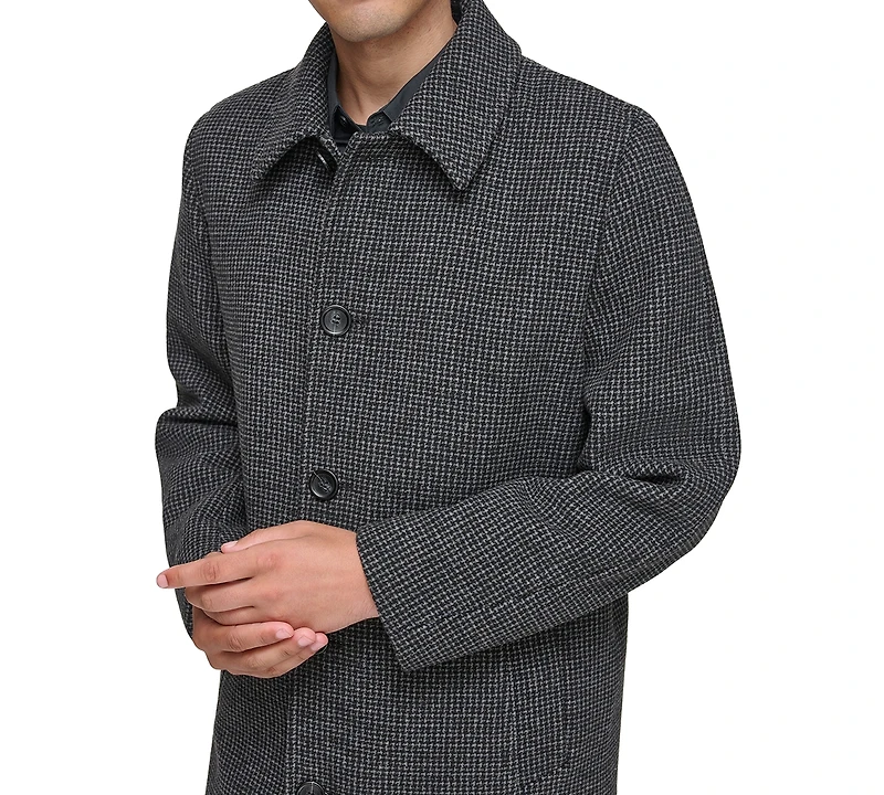 Marc New York Men's Rennel Houndstooth Single-Breasted Topcoat