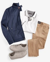 Michael Kors Mens Racer Jacket Greenwich Polo Shirt Parker Slim Fit Pants