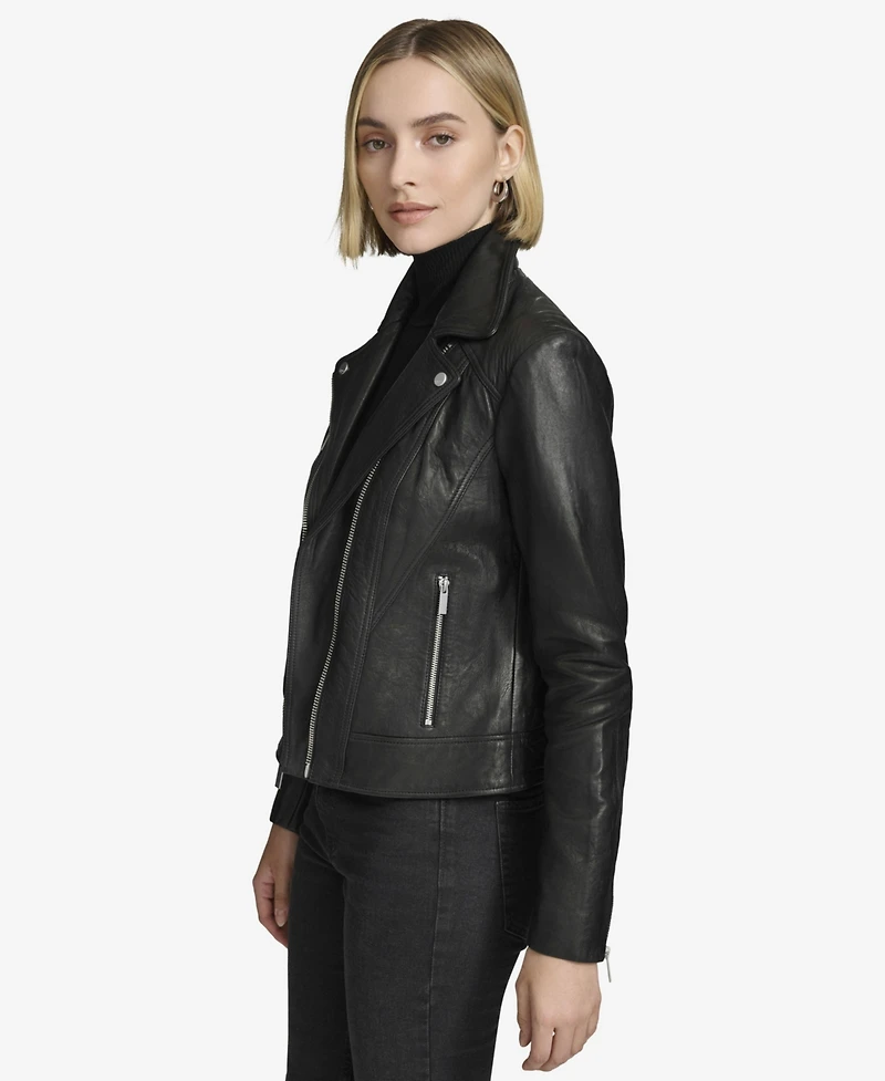 Andrew Marc Black Label Women's Carnegie Moto Leather Jacket