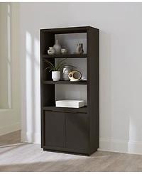 Tivie 74" Wood Floating Base Bookshelf