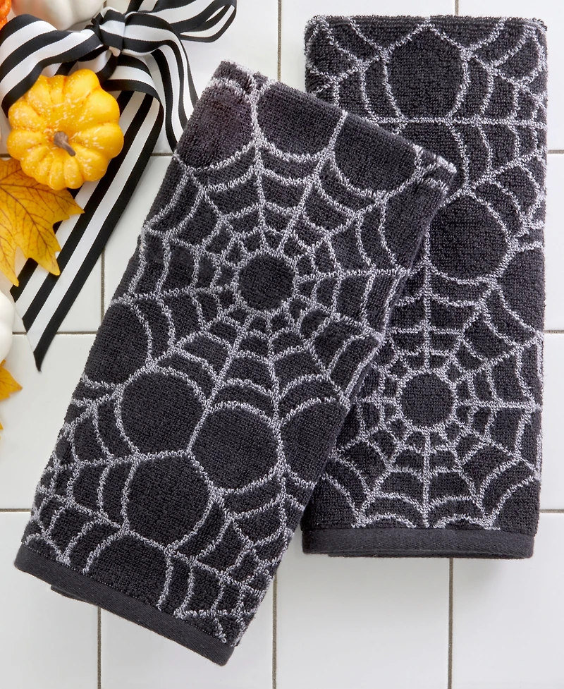 Skl Home Spider Web Cotton 2 Piece Hand Towel Set