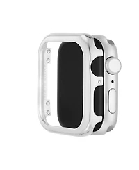 Anne Klein Women's Polished Silver-Tone Alloy Metal Protective Case designed for Apple Watch 41mm