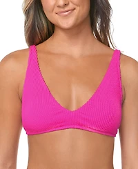 Raisins Juniors' Pisces Ribbed Bikini Top