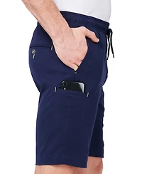 Society of Threads Men's Slim Fit Solid Drawstring Shorts