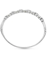 Aquamarine (3-3/4 ct. tw.) & Diamond Accent Bangle Bracelet in Sterling Silver