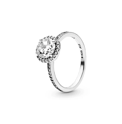 Pandora Cubic Zirconia Timeless Round Sparkle Halo Ring
