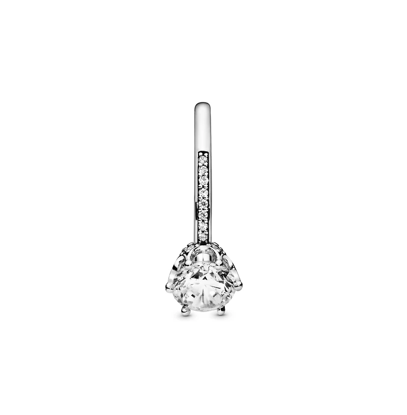 Pandora Cubic Zirconia Moments Clear Sparkling Crown Solitaire Ring