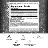 Codeage Liposomal Nmn Supplement, Nad precursor, Resveratrol, Betaine, Riboflavin & B12, Quercetin, 90 ct