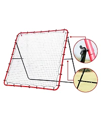 Net Playz Soccer Rebounder, Soccer Gifts, Kids Teens Football Games, Kick back Practice Net for Skill Training, 5' x 5'