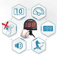 Net Playz Speed Radar, Multi-Sports Personal Speed Radar Detector Gun, Measurement Baseball Pitching, Bat Swinging and Soccer Shooting Speed