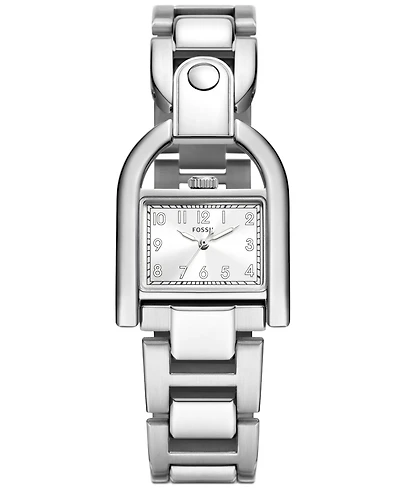 Fossil Women's Harwell Three-Hand Silver-Tone Stainless Steel Watch 28mm