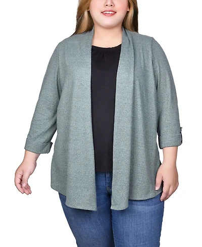 Ny Collection Plus 3/4 Sleeve Two One Top