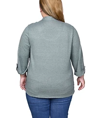 Ny Collection Plus 3/4 Sleeve Two One Top
